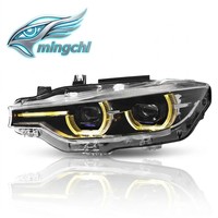 Phares LED Laser pour Série 3 F30 F31 F35 M3 F80 2013-2018, Haute Luminosité 8000lm 12V, DRL Jaune & Blanc
