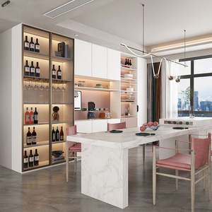 Aparador de Madera Estilo Nórdico para Cocina, Comedor, Bar, Función de Exhibición Moderna y Lujosa para Muebles de Hotel y Hogar - Product Image 3