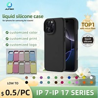 Coque en silicone liquide personnalisable avec logo pour iPhone Apple 18, coque arrière en microfibre pour iPhone 17 16 15 14 13