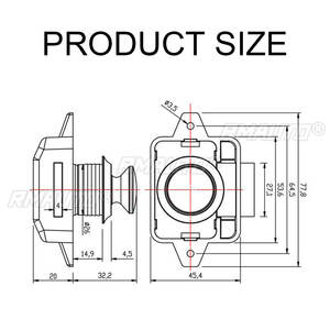 10 unidades de cerraduras de botón a presión para caravanas, autocaravanas, barcos, armarios, cajones y puertas de muebles, herrajes - Product Image 6