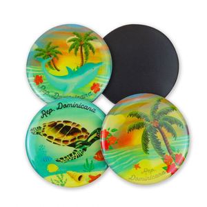 Décoration de cuisine à domicile, aimants en cristal Martinique, aimant personnalisé en époxy, souvenir pour réfrigérateur - Product Image 2