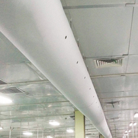 Conduit d'air flexible en tissu ignifuge et résistant au feu de niveau B1, à économie d'énergie, pour atelier de production, anti-condensation