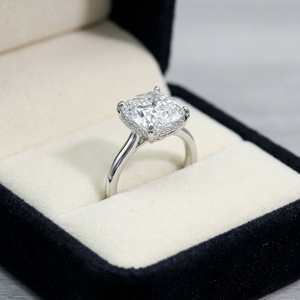 Anillos de Compromiso Románticos OAHLAN 3CT de Plata de Ley 925 con Baño de Oro Rosa, Engaste de Puntas, Corte Radiante, Circonita Cúbica Solitaria - Product Image 5