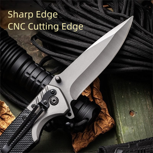 Cuchillo Plegable Multifuncional de Acero Inoxidable Personalizable OEM HK Brand FB081, para Supervivencia al Aire Libre, Camping, Bricolaje, Grado G10 - Product Image 6