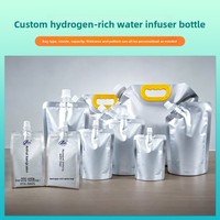 Pochette souple personnalisée de qualité alimentaire avec bec verseur et fermeture à quatre/huit soudures latérales pour l'emballage de jus, bière, champagne et autres boissons