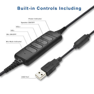 Câble adaptateur <span class=keywords><strong>USB</strong></span> QD pour casque de centre d'appels avec contrôle du volume et fonction muet compatible avec <span class=keywords><strong>Plantronics</strong></span> ou Jabra - Product Image 3