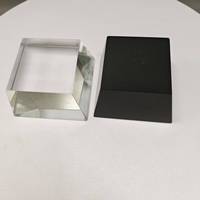 Base de trophée rectangulaire en cristal transparent bleu/noir K9 pour plaque de récompense et décoration de bureau – Vente en gros