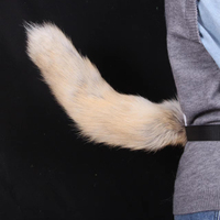 Accessoires de cosplay renard : Queue sexy DIY 40 cm en vraie fourrure, unisexe pour adultes, à porter à la taille, pour jeu de rôle, fabrication usine