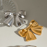 BJ0215B Broche unisexe en acier inoxydable, nouveau modèle Dream Bow, micro-incrustation, accessoires de cheveux français de luxe, papillon