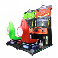KAIMI Arcade Machine de course Outrun pour enfants à monnayeur, simulateur de voiture en acrylique, vidéo électronique anglaise pour parc d'attractions