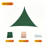 Auvent triangulaire pare-soleil en tissu Oxford robuste pour l'extérieur, protection contre le soleil et la pluie pour cours et jardins