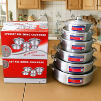 Ensemble de casseroles classiques en aluminium de haute qualité, 12 pièces, prix abordable, faitout en aluminium moulé sous pression, grande poêle à frire en aluminium forgé, ensemble de casseroles à soupe