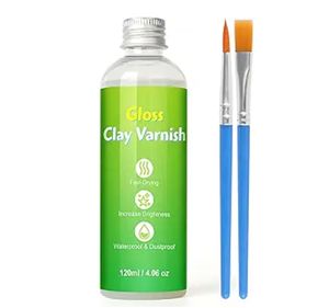 طلاء طيني فاخر يجف بالهواء، لامع عالي اللمعان، مقاوم للخدش، تشطيب مطفي، طلاء طيني للفخار والدهانات الأكريليك - Product Image 3