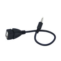 3.5mm (1/8 pouces) prise Audio AUX mâle USB 2.0 femelle OTG adaptateur convertisseur câble PVC veste tresse pour voiture musique u-disk lecture