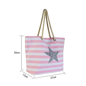 Sac fourre-tout en coton personnalisé avec logo étoile de mer en toile bleue pure, portable, pour la plage et le shopping, usine Sedex Bsci, 2026 - Product Image 4