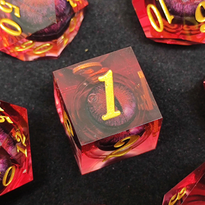 Biểu Tượng Tùy Chỉnh Dungeons & Dragons RPG Trò Chơi Thiết Lập 7 Đa Diện Long Nhãn Nhựa Dnd Hội Đồng Quản Trị Trò Chơi Xúc Xắc Lỏng Lõi Nhựa Long Nhãn - Product Image 2