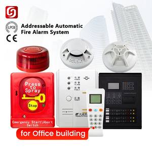 Adresli duman ve ısı detektörü sertifikalı 2 in 1 duman ve isı sensörü yangın alarmı sistemi kablolu duman dedektörü - Product Image 1