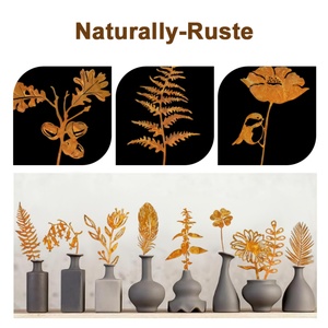 Décorations de jardin en acier inoxydable : sculptures florales découpées au laser, piquets métalliques, art moderne, plantes artificielles, vente en gros - Product Image 4