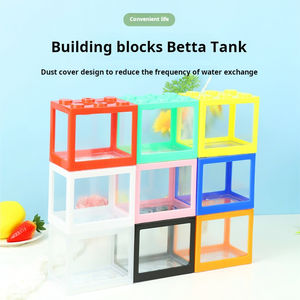 Mini Transparant Acryl Aquaria Kleine Desktop Plastic Bettas Box Ruimtebesparende Bouwstenen Voor Goudvissen Voor Buiten Leven - Product Image 3
