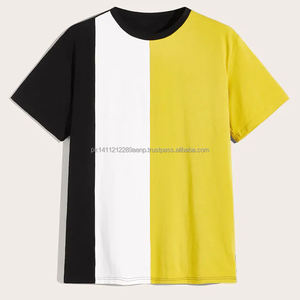 T-shirt de haute qualité 2026, T-shirt imprimé DTG, uni, sans marque, T-shirts oversize pour hommes avec manches de différentes couleurs - Product Image 5