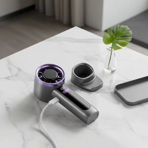 Ventilador Portátil Mini Negro Atractivo, Recargable por USB, con Luz Nocturna, Más de Cinco LED, Ventilador de Mano - Product Image 1