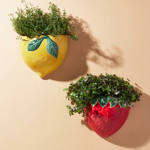 Vases émaillés à la fraise aux fruits uniques Vase mural en céramique à fleurs - Product Image 2