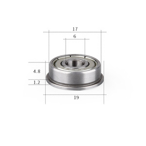 Roulements à coupelles à bride Seeyoo F606ZZ 6x17x19x6x1.2 mm en acier au chrome métrique pour usine de fabrication - Product Image 3