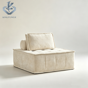 Juego de Sofá Cama Cuadrado con Relleno de Esponja de Alta Densidad Durale, Tapizado en Tela, Sofá Seccional para Apartamento - Product Image 1