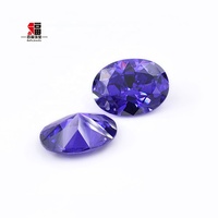 Pierres en vrac de zircone cubique ovale taille brillant Baifu 3A violettes, pierres synthétiques CZ de différentes couleurs pour la fabrication de bijoux