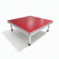 Plateforme de scène portable en alliage d'aluminium Layher à hauteur réglable, charge lourde, pliable, montage rapide, pont modulaire antidérapant