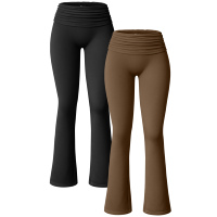Leggings acampanados de yoga para mujer, leggings ajustados sin costuras para fitness y gimnasio