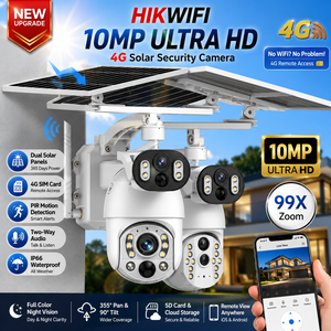 Cámara de Seguridad Solar 4G con <span class=keywords><strong>Zoom</strong></span> Óptico 99X, 10MP, Doble Lente, PTZ para Exteriores, Seguimiento Automático, Precio de Fabricante al por Mayor - Product Image 1