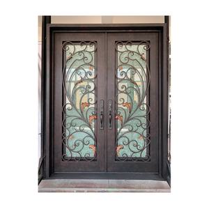 Porte d'entrée d'art de fer de sécurité moderne fabriquée en Chine - Product Image 2