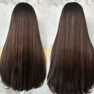 最佳质量直生人发假发高清蕾丝上衣棕色巴拉伊格突出犹太犹太无层隐形结 - Product Image 3