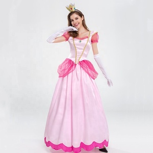 <span class=keywords><strong>Disfraz</strong></span> de <span class=keywords><strong>Princesa</strong></span> <span class=keywords><strong>Peach</strong></span>, Vestido de Super <span class=keywords><strong>Mario</strong></span> con Accesorios de Corona para Mujer - Product Image 2
