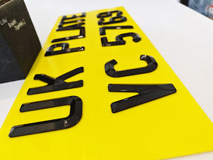 <strong>UK</strong> Custom 52x11cm Reflective Acrylic Plastic Self-adhesive Waterproof Laser Engraved Embossing Printed Chrome Letters <strong>Car</strong> <strong>Badge</strong> - Product Image 4