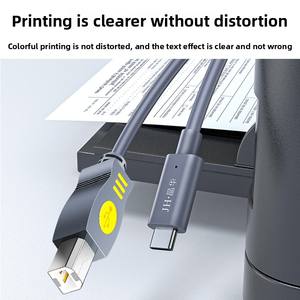 Jinghua Cordon d'imprimante <span class=keywords><strong>USB</strong></span> C haute vitesse de haute qualité Câble <span class=keywords><strong>MIDI</strong></span> 1m 2m 3m 5m Câble d'imprimante <span class=keywords><strong>USB</strong></span> B à <span class=keywords><strong>USB</strong></span> C - Product Image 2