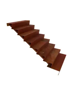 Modern ayrışma çelik bahçe adımları açık taşınabilir Metal merdiven