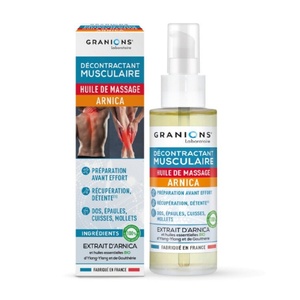 Aceite de Masaje de Árnica Granions Relajante Muscular - 100 ml, Fórmula 100% Natural para Aliviar el Dolor Muscular - Product Image 1