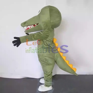 Disfraz de cazador de cocodrilo cruel inflable gigante Traje de actuación de Mascota de felpa de cocodrilo verde para juegos de rol para adultos - Product Image 5