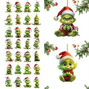 Ornement de Noël suspendu en acrylique sur le thème des films <span class=keywords><strong>d</strong></span>'<span class=keywords><strong>horreur</strong></span>, 8 cm, pendentifs pour sapin de Noël, couleur personnalisée, collection artisanale, <span class=keywords><strong>d</strong></span>écoration de fête, <span class=keywords><strong>d</strong></span>écoration <span class=keywords><strong>d</strong></span>'arbre - Product Image 2