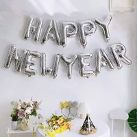 Kit de ballons en aluminium Mylar à lettres Joyeux Nouvel An Chinois, couleur or rose métallisé, argent et or, pour fête, vente en gros