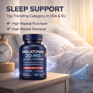 Capsules de mélatonine 20MG pour le sommeil avec vitamine B6 et <span class=keywords><strong>L</strong></span>-théanine – Formule de repos profond – Complément alimentaire pour adultes - Product Image 3