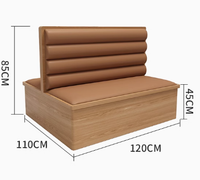 Tables et chaises modernes Foshan Meubles de restaurant commercial en bois massif en cuir PU taille personnalisable