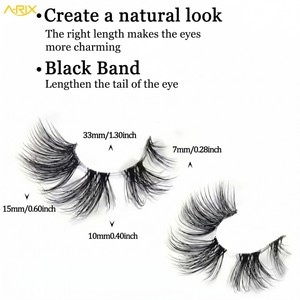 A-RIX Handmade Anime Strip <b>Lashes</b> Soft Bionic Silk Black Wispy Manga Eyelashes Natural Spiky Cross <b>Lash</b> <b>Extension</b> Wholesale Bulk - Product Image 4