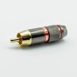 RCA nam chuối cắm chất lượng cao mạ vàng RCA jack Dây nối loa Phono cắm Bộ chuyển đổi âm thanh 1 cặp màu đỏ + đen - Product Image 6
