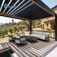 Sweet Home OEM-Hersteller Aluminium-Pergola Outdoor Motorisierte Lamellenpergola Einziehbares Dach Wasserdichter Umweltfreundlicher Pavillon