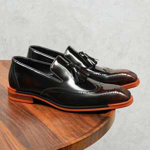 Zapatos Oxford de Cuero de Alta Gama para Hombre, Estilo Británico, de Tres Piezas, con Tacón Bajo y Punta Puntiaguda, Formales para Negocios - Product Image 1