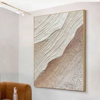Modern Oil Painting Oil Pure Hand-painted Modern Oil Painting Fabric 3d Texture Seascape Waves Cuadros Abstract Art Wall Decor Picture