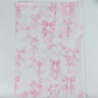 Papier d'emballage semi-transparent en résine écologique imperméable 50*70cm, imprimé de fleurs, logo personnalisé pour emballage cadeau de t-shirt